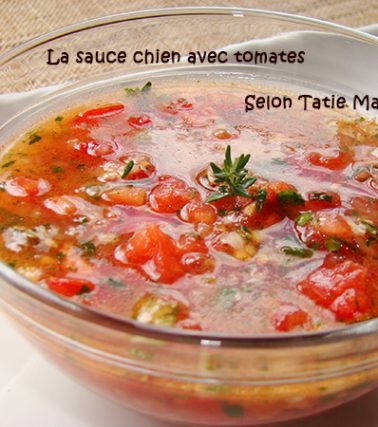 Recette de la SAUCE CHIEN avec tomate, selon Tatie Maryse