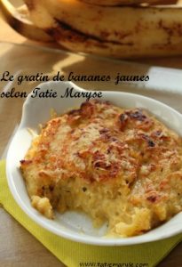 gratin de banane jaune