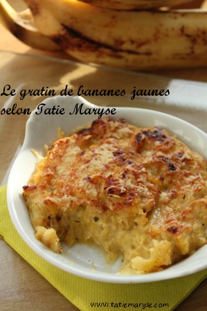 gratin de banane jaune