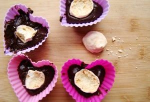 fondant au chocolat et meringue