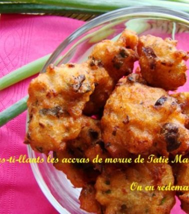 Recette des ACCRAS DE MORUE antillais, selon Tatie Maryse