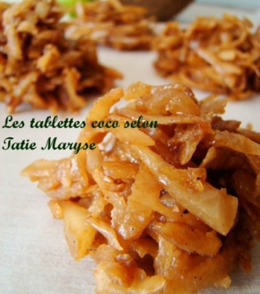 Recette des TABLETTES COCO (ou sik a coco) selon Tatie Maryse