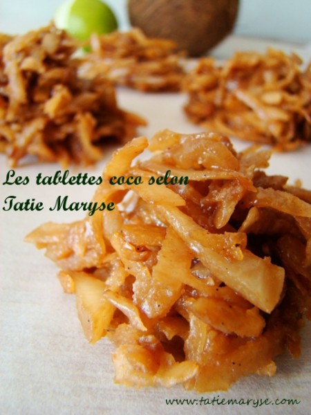 Recette des tablettes au coco