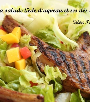 Recette de la SALADE tiède d'AGNEAU, selon Tatie Maryse