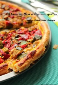 tarte au thon et légumes grillés