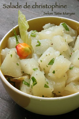 salade de christophine légumes antillais