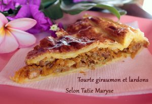 Tourte giraumon lardons