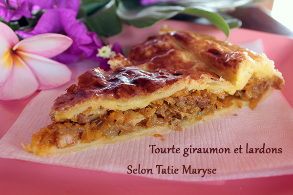 Tourte giraumon lardons