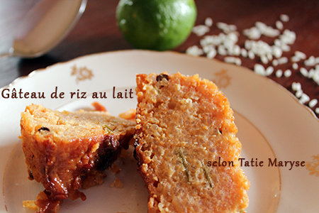 gateau de riz au lait