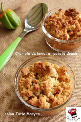 crumble de lambi et patate douce