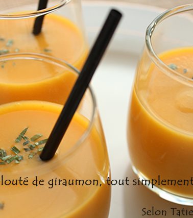 Recette du VELOUTÉ de GIRAUMON, selon Tatie Maryse