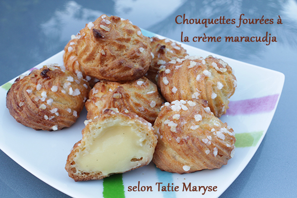 Chouquettes à la crème maracuja