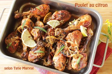 poulet au citron recettes avec peu d'ingrédients