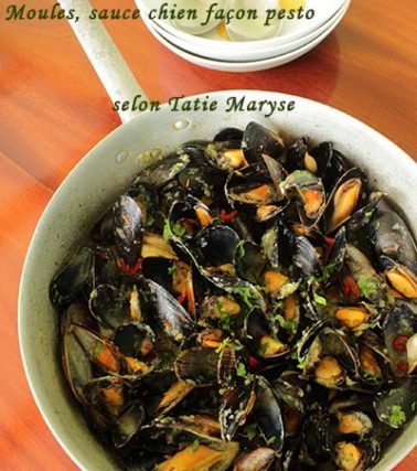 Recette de MOULES au PESTO antillais, selon Tatie Maryse
