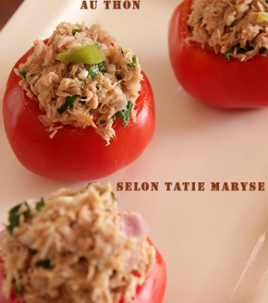 Recette des TOMATES FARCIES au THON, selon Tatie Maryse