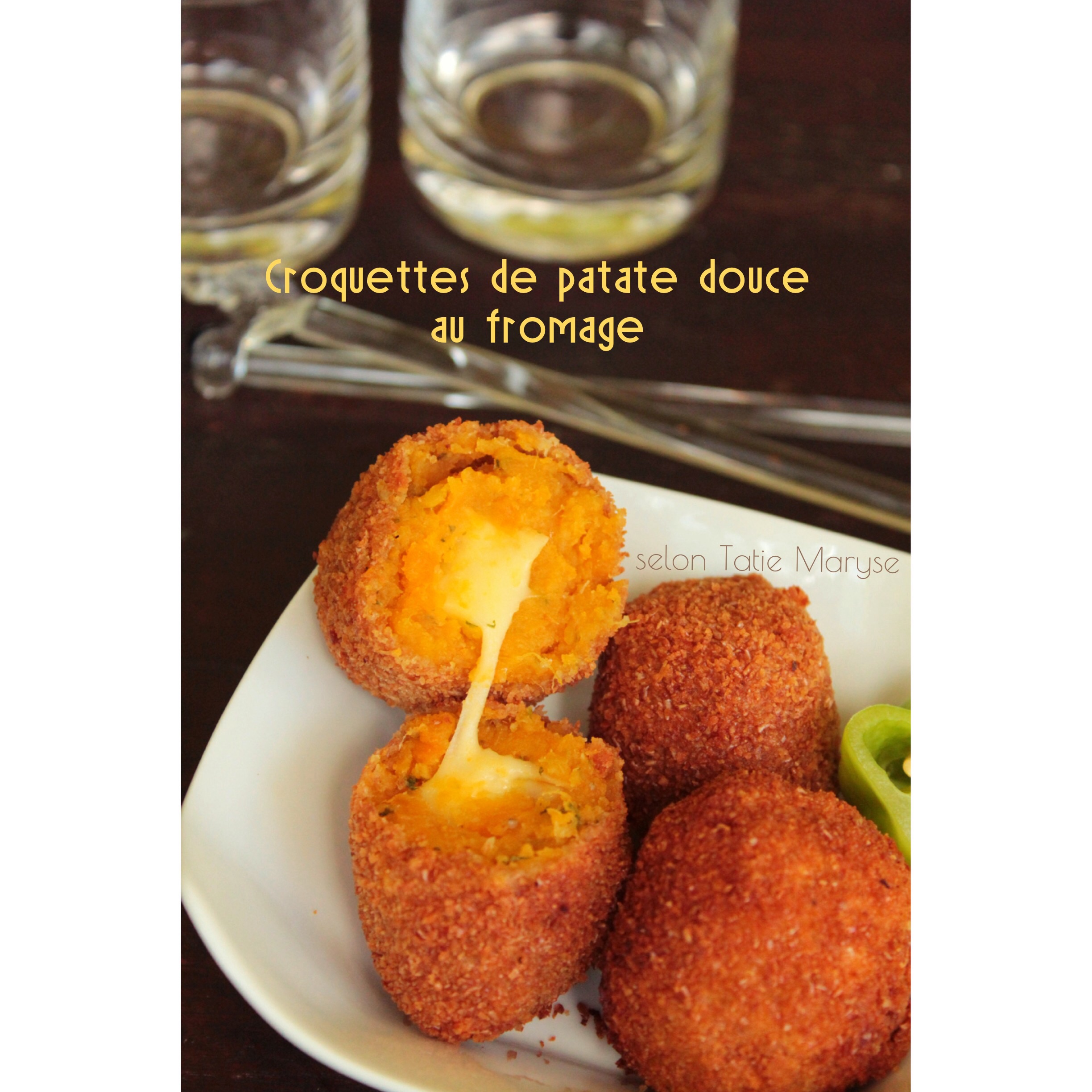 croquettes de patate douce au fromage