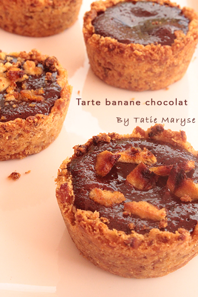 Recette de la tarte banane chocolat