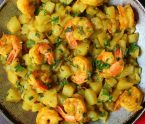 poêlée de Christophines aux crevettes