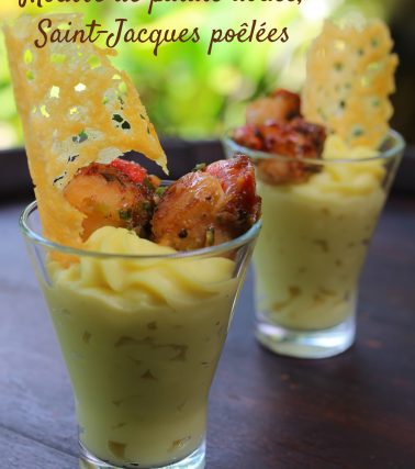 Recette de MOUSSE de PATATE DOUCE, Saint-Jacques poêlées, selon Tatie Maryse