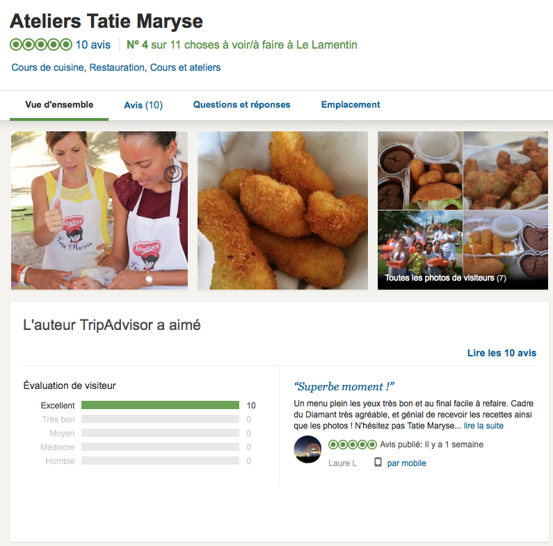 Tatie Maryse sur Trip advisor