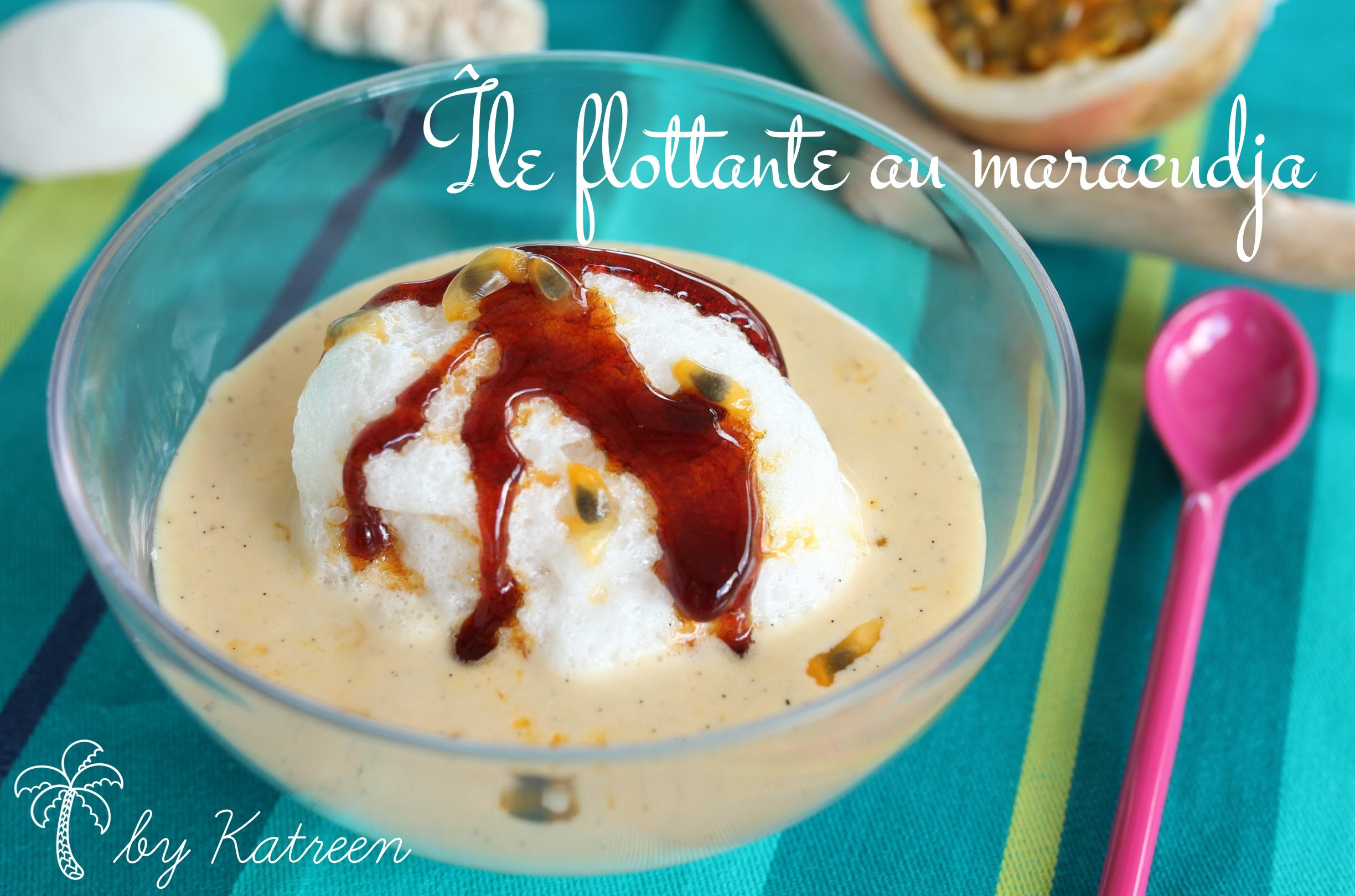 oeuf ile flottante au maracudja