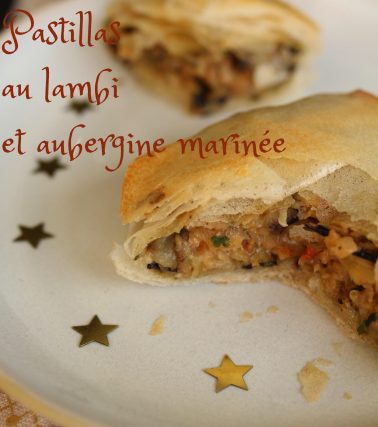 Recette de la PASTILLA au LAMBI et AUBERGINE marinée, by Katreen