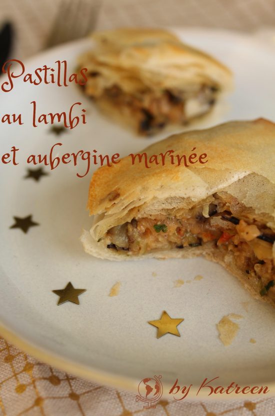 Pastilla au lambi et aubergine marinée