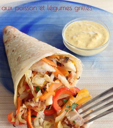 Recette des Cornets de CREPES aux POISSON et légumes grillés, by Katreen