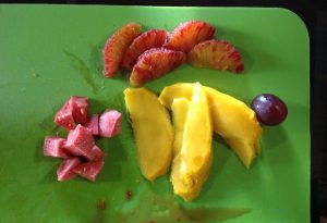 pavlova aux fruits tropicaux