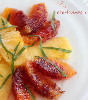 Recette de la SALADE ORANGE-ANANAS à l’à-tous-maux, selon Katreen