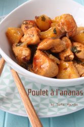 Poulet à l'ananas recettes avec peu d'ingrédients viandes et fruits