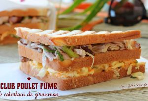 Club sandwich au poulet fumé