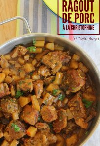 Ragout de porc à la christophine Manger local cuisson des légumes