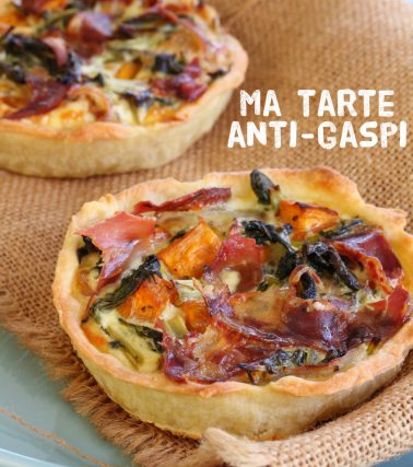 Recette de la tarte aux FANES de RADIS et au GIRAUMON, selon Tatie Maryse