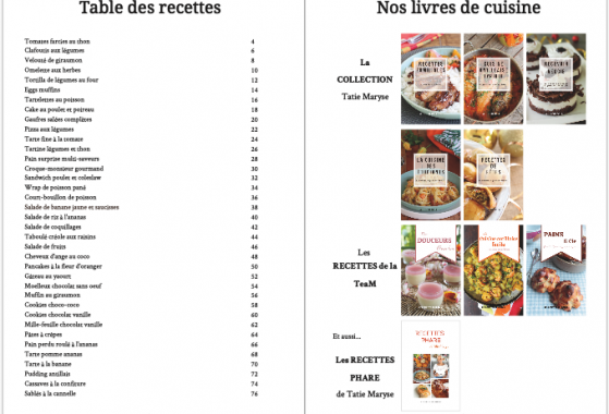 Livre Tatie Maryse premiers pas en cuisine