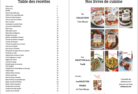 Livre Tatie Maryse recettes de fêtes