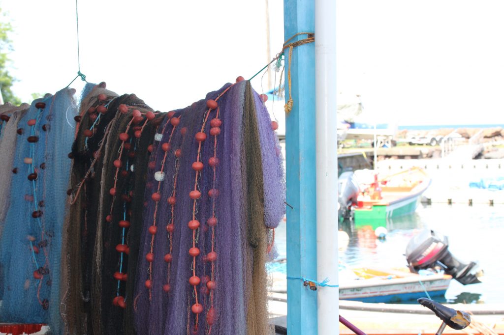 filets de pêche colorés Martinique