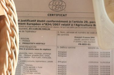 certificat agriculture bio