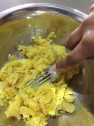 gratin de banane jaune végétal