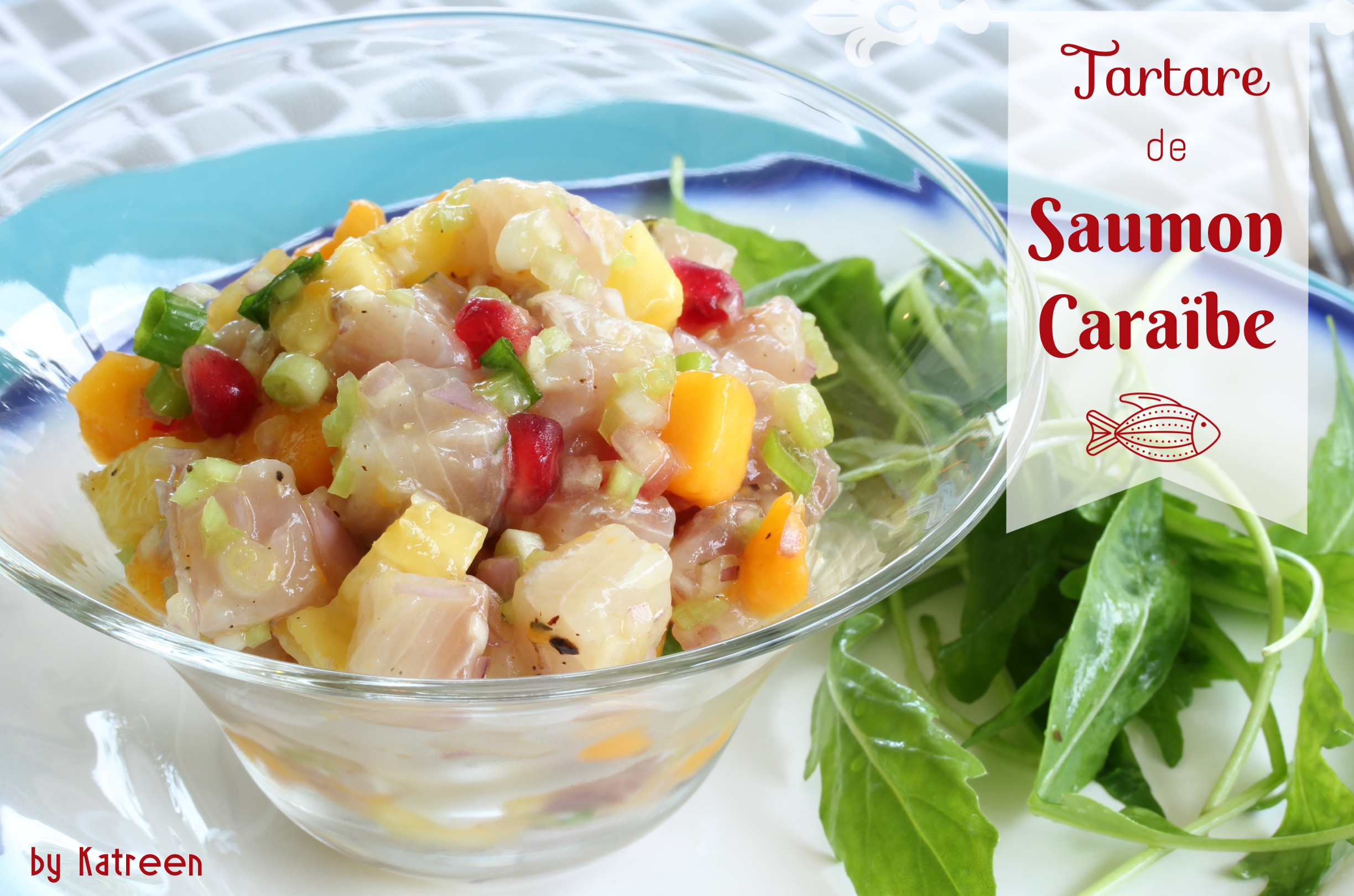 tartare saumon caraïbe aux fruits recettes de poisson express