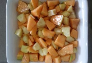 Recette facile crumble pomme melon