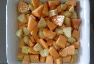 Recette facile crumble pomme melon