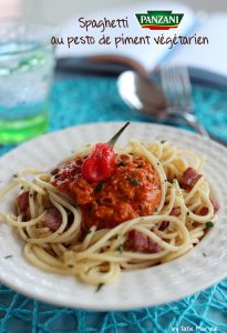 Spaghetti panzani pesto de piment doux