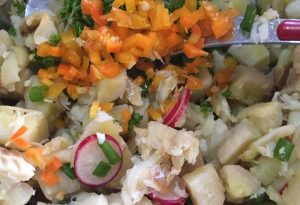 salade tinain morue guadeloupe