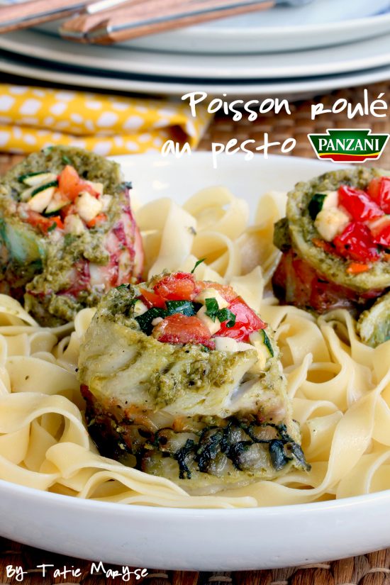 poisson roulé sauce pesto