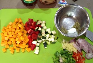 bruschetta la vache qui rit aux légumes