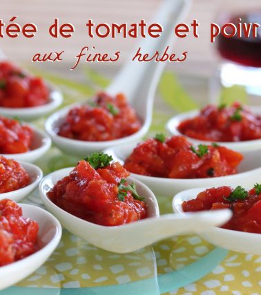 Recette de la COMPOTÉE de TOMATE et poivron, selon Katreen