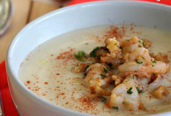 Velouté de papaye légumes antillais