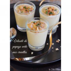 velouté de papaye aux crevettes