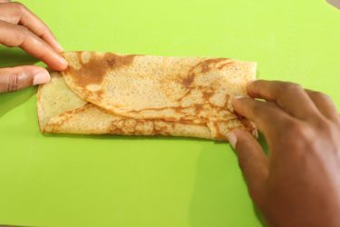 pliage crêpe carré pavé